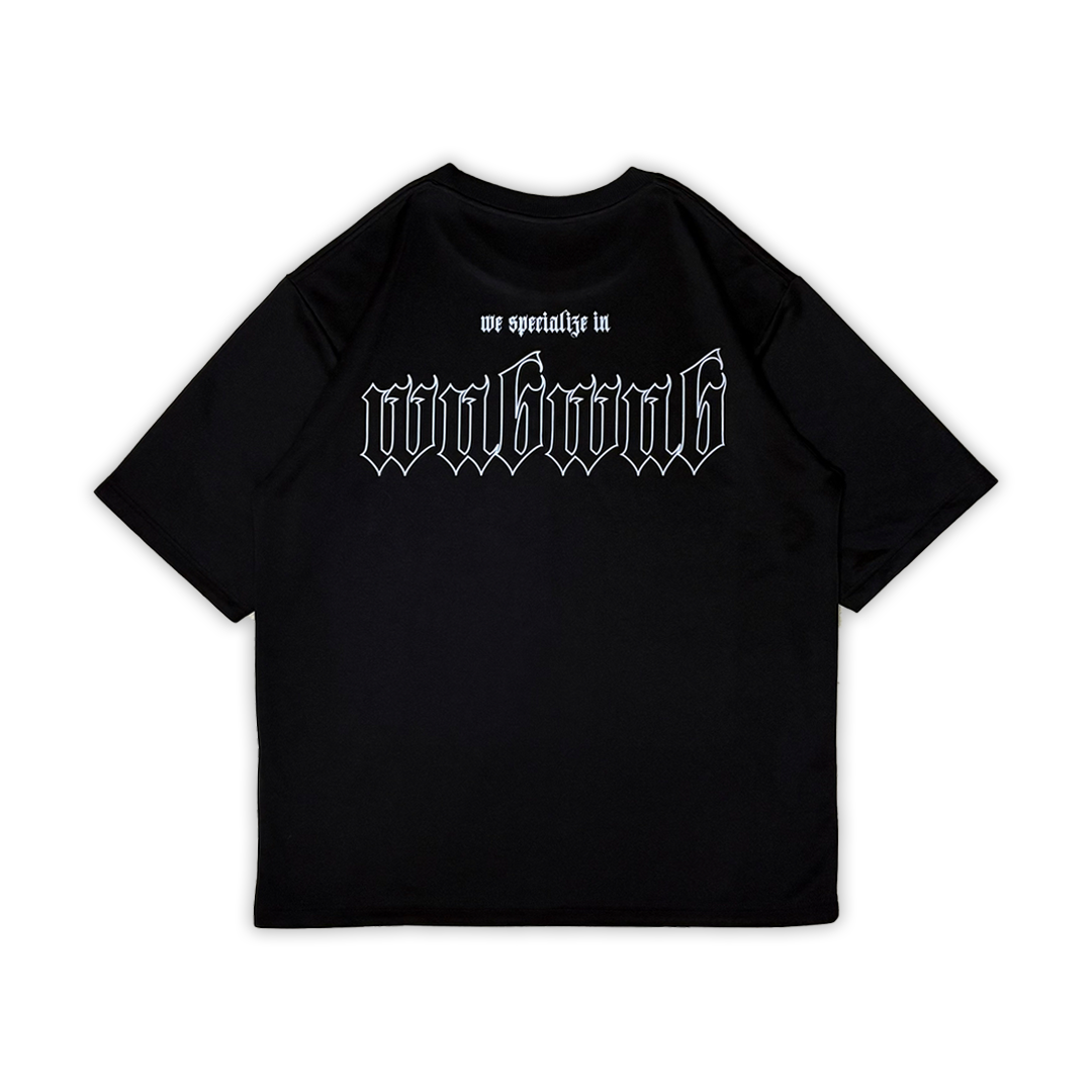“wubwub” Oversized Tee | Black