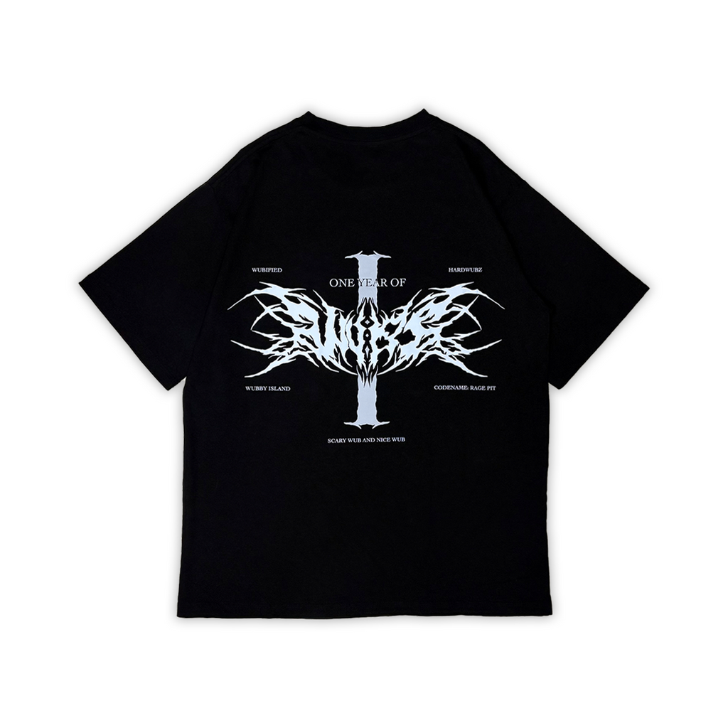 "One Year of Wubs" Oversized Tee | Black