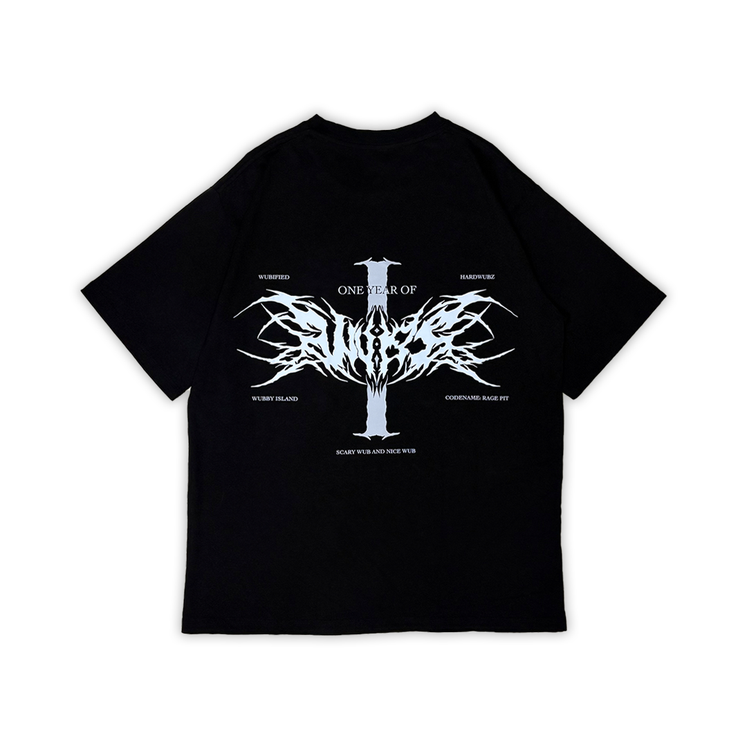 "One Year of Wubs" Oversized Tee | Black