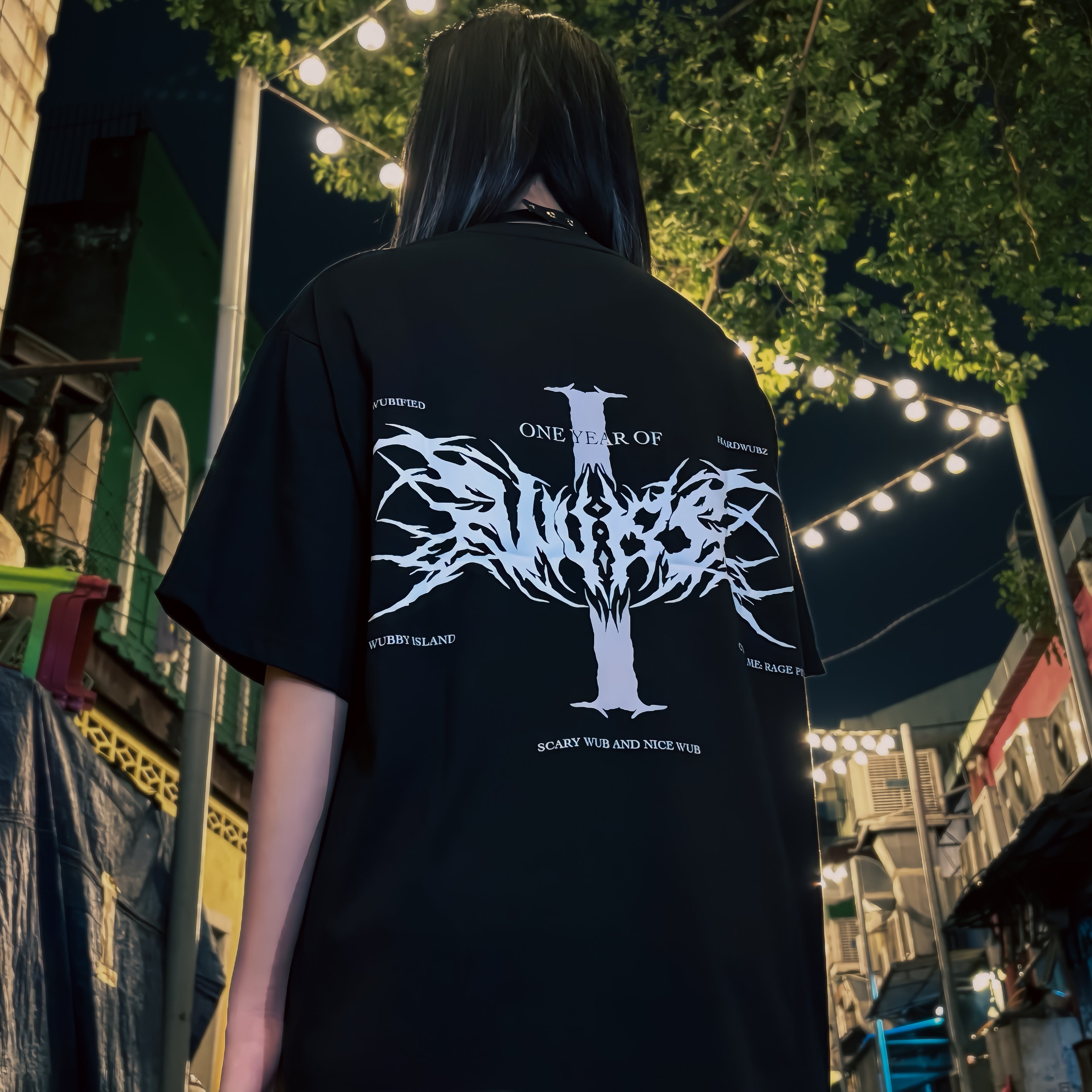 "One Year of Wubs" Oversized Tee | Black