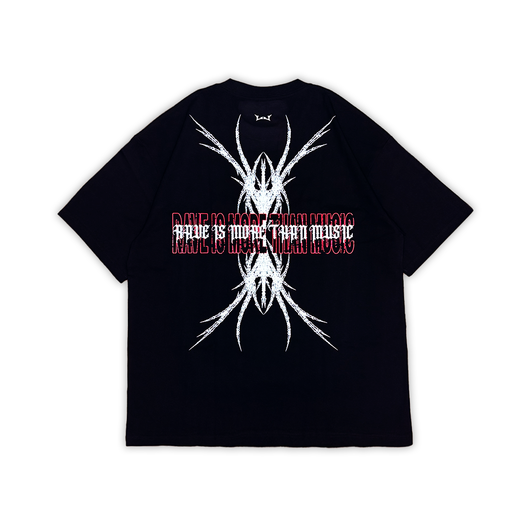 "Rave Is More Than Music" Oversized Rave Tee | Black