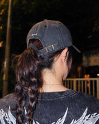 "Relentless" Washed Cap | Black