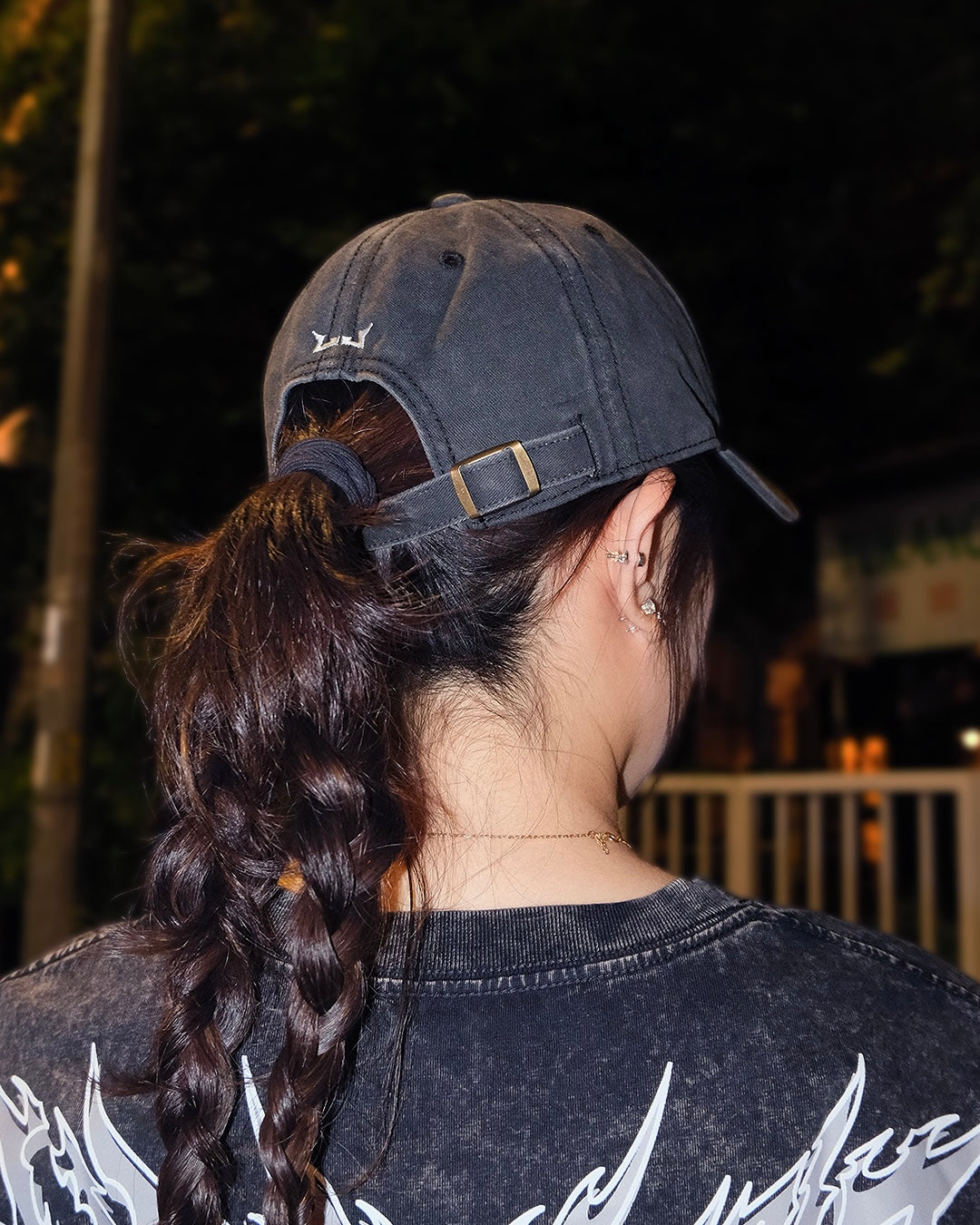 "Relentless" Washed Cap | Black