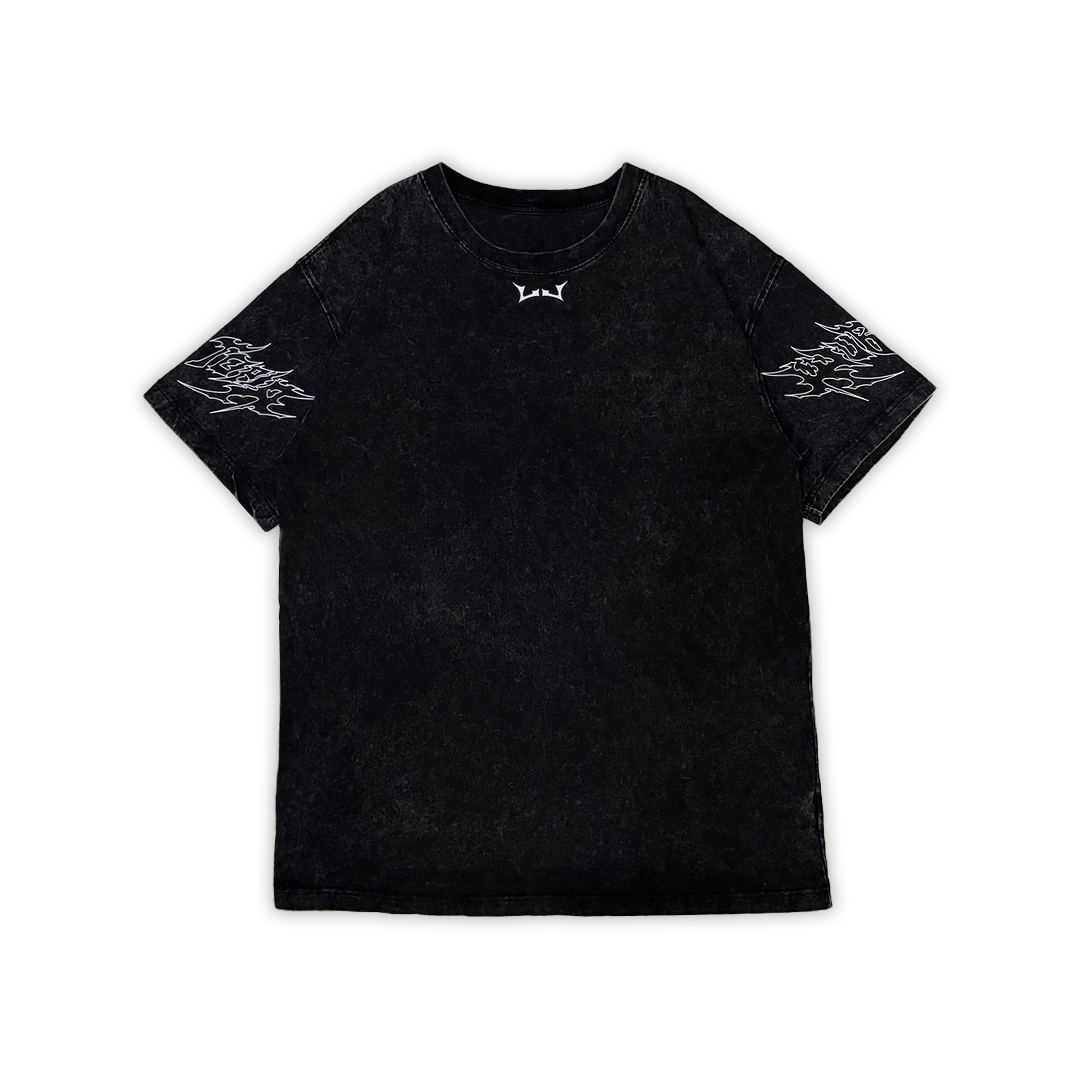 "Relentless" Washed Oversized Tee | Black