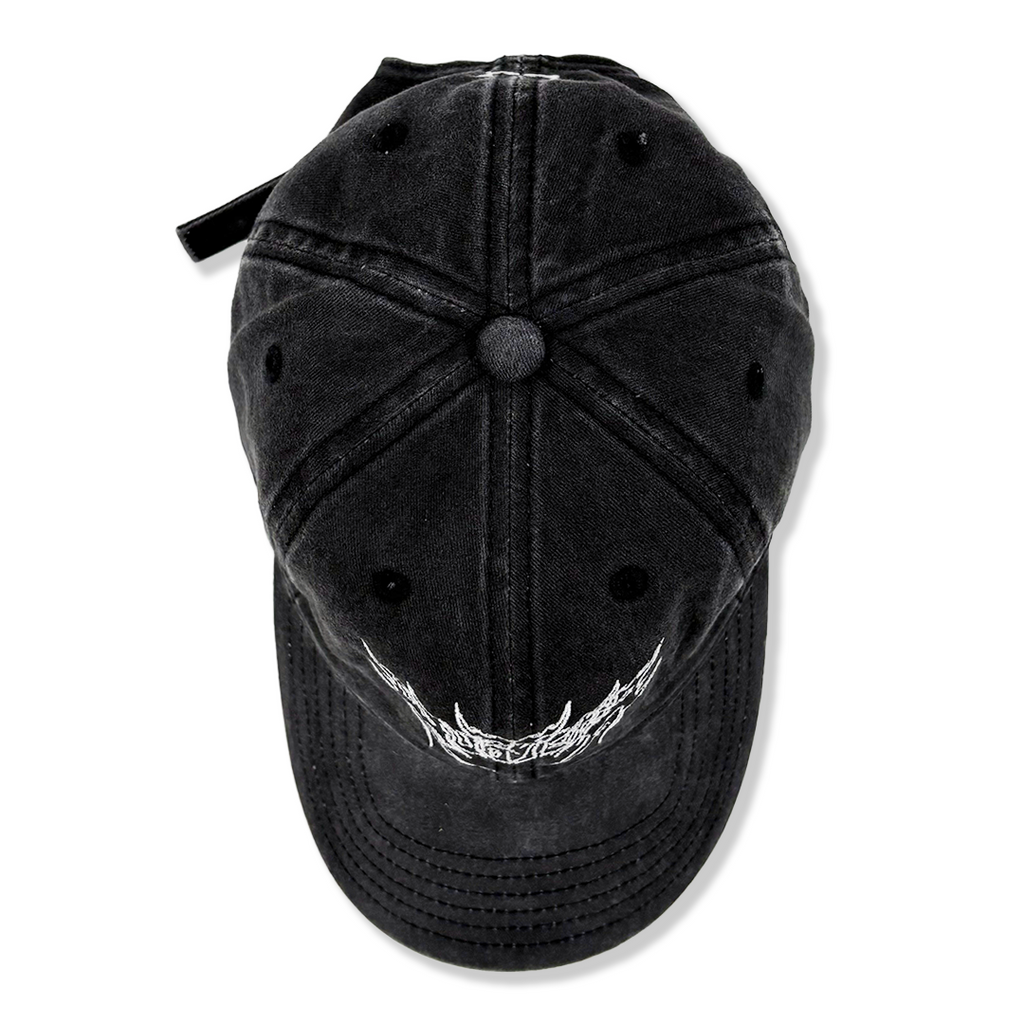 "Relentless" Washed Cap | Black