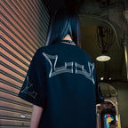 Stacked Logo Oversized Tee | Black
