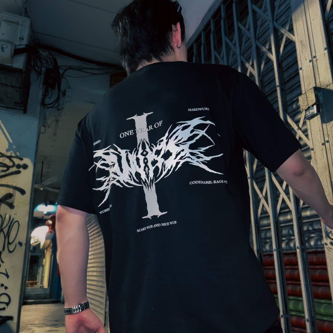 "One Year of Wubs" Oversized Tee | Black