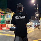 "Don’t Talk to Me During the Drop" Oversized Rave Tee | Black