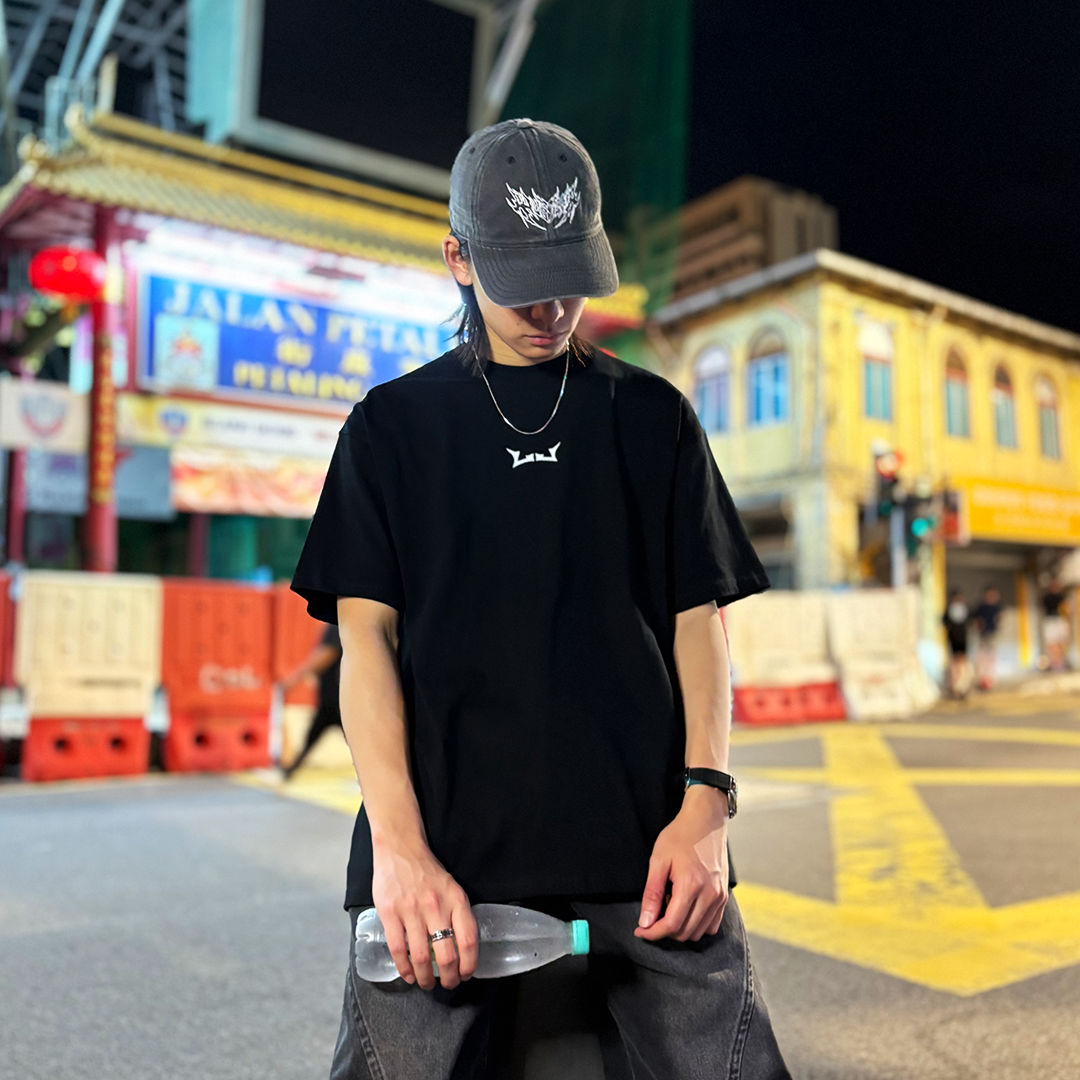 "Don’t Talk to Me During the Drop" Oversized Rave Tee | Black